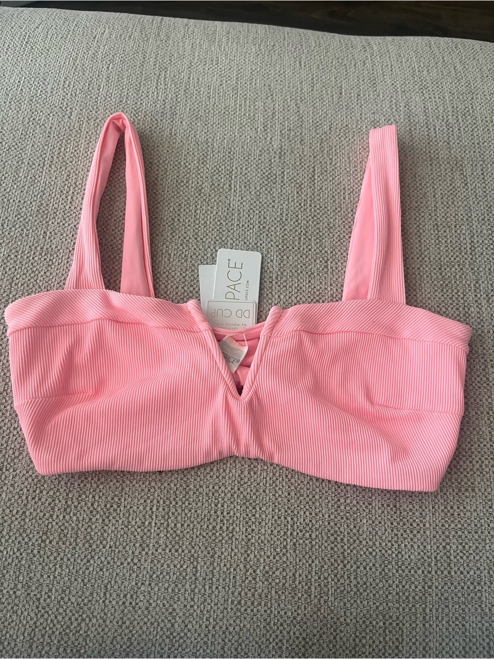 LSpace Lee Lee Bikini Top Pink Size DD NWT L*Space